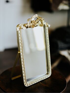 Gold Pedestal Mirror
